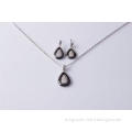 Handcrafted jewellery Black Silver And Ceramic Jewelry Set